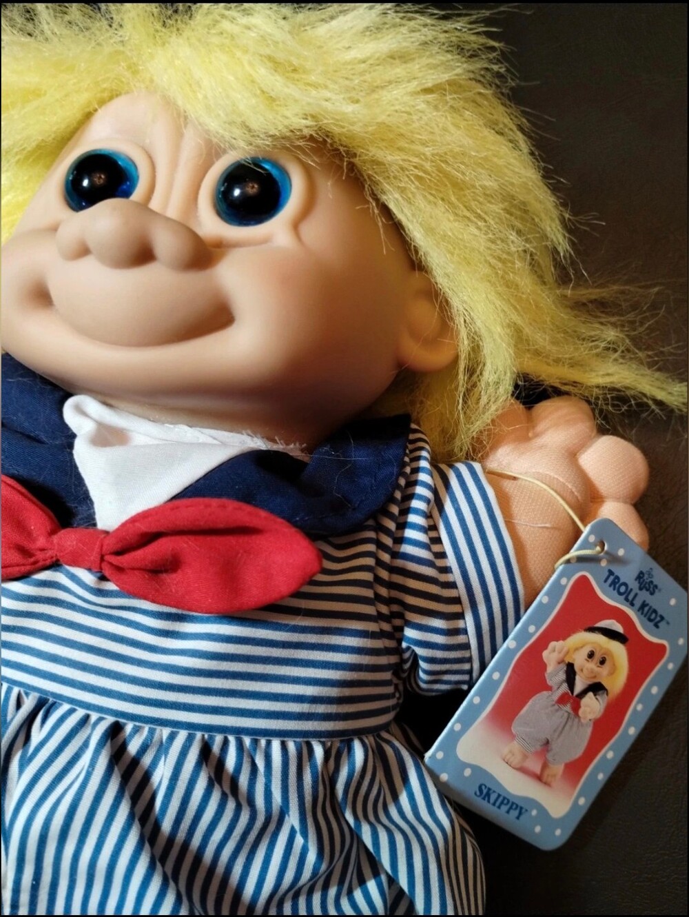 Vintage 1990s Russ Troll Kidz Skippy Doll Sailor Outfit Original Tag